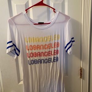 Short sleeve see through Los Angeles Tee